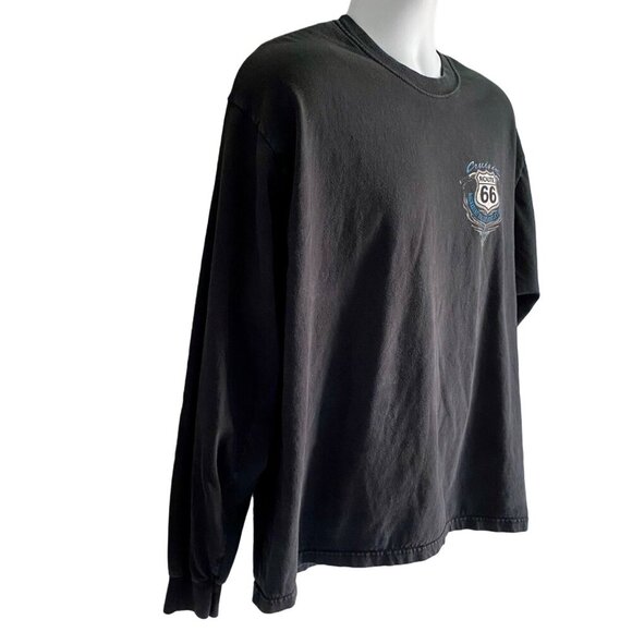 Vintage Harley Davidson Long Sleeve Tee Bourbeuse Valley Ridge Mo. Rt 66 Mens XL - Picture 5 of 10